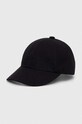 A.P.C. czapka z daszkiem bawełniana czarny COCPR.M24069