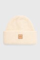 A.P.C. czapka wełniana gruba beżowy WVBBR.M25075