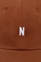 Norse Projects czapka z daszkiem bawełniana Twill Sports Cap brązowy