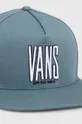 Βαμβακερό καπέλο του μπέιζμπολ Vans τιρκουάζ