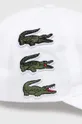 Хлопковая кепка Lacoste белый