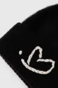 Vlněná čepice Ader Error Twinkkle Heart Logo Beanie černá