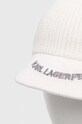 Капор з домішкою вовни Karl Lagerfeld білий 236W3419