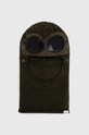 C.P. Company wool balaclava EXTRAFINE MERINO WOOL GOGGLE BALACLAVA green 15CMAC301A005509A