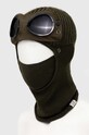 Accessories C.P. Company wool balaclava EXTRAFINE MERINO WOOL GOGGLE BALACLAVA 15CMAC301A005509A green