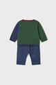 Dětská bavlněná souprava Mayoral Newborn 2521.1L.Newborn.9BYX námořnická modř AW23