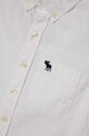 Αγορίστικα Παιδικό βαμβακερό πουκάμισο Abercrombie & Fitch KI225.4022 λευκό