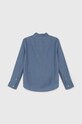 Παιδικό βαμβακερό πουκάμισο Abercrombie & Fitch KI225.4022 μπλε SS24