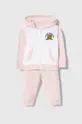 розовый Хлопковый костюм для младенцев Guess Для девочек