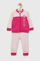 Pamučlni komplet za bebe Guess Planet friendly roza H3YW10.KA6W4.G.9BYX