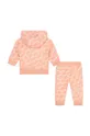 Хлопковый костюм для младенцев Kenzo Kids розовый