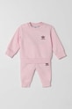 Trenirka za bebe adidas Originals bez uzorka roza IJ7191