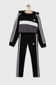Дитячий спортивний костюм adidas трикотаж чорний IJ8736