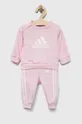 różowy adidas dres niemowlęcy Dziewczęcy