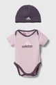 fioletowy adidas body niemowlęce Dziewczęcy