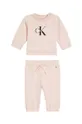 różowy Calvin Klein Jeans dres dziecięcy Dziewczęcy