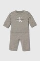 Cпортивний костюм для немовлят Calvin Klein Jeans з еластаном сірий IN0IN00011.9BYX
