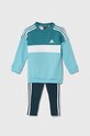 Дитячий спортивний костюм adidas трикотаж бірюзовий IJ6326