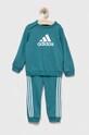 adidas dres dziecięcy dzianina turkusowy IK3108