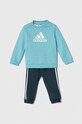 Trenirka za dojenčka adidas Pletenina modra IL6061