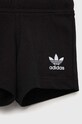 Dětská bavlněná souprava adidas Originals černá IM3863