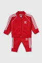 czerwony adidas Originals dres niemowlęcy Dziecięcy