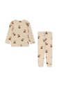 Chłopiec Konges Sløjd komplet bawełniany dziecięcy KS6334 beżowy