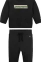 чёрный Хлопковый костюм для младенцев Calvin Klein Jeans Детский