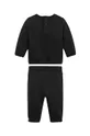 Хлопковый костюм для младенцев Calvin Klein Jeans чёрный