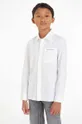 bijela Pamučna košulja Calvin Klein Jeans Za dječake