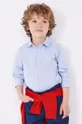 plava Dječja pamučna košulja Mayoral Za dječake