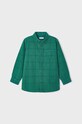 Mayoral camasa de bumbac pentru copii 4105.5E.Mini.9BYX verde AW23