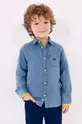 блакитний Дитяча бавовняна сорочка Mayoral Для хлопчиків