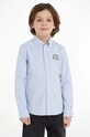 Dětská košile Tommy Hilfiger dlouhý modrá KB0KB08516.128.176.9BYX