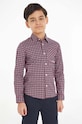 Tommy Hilfiger gyerek ing elasztánnal burgundia KB0KB08523.74.122.9BYX