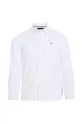 Παιδικό βαμβακερό πουκάμισο Tommy Hilfiger λευκό