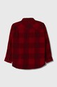 United Colors of Benetton gyerek ing pamutból 5LQHCQ01P.G.SEASONAL piros AW23
