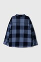 Dječja pamučna košulja United Colors of Benetton 5LQHGQ014.P.SEASONAL mornarsko plava AW23