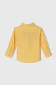 Παιδικό βαμβακερό πουκάμισο United Colors of Benetton κίτρινο