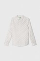Παιδικό βαμβακερό πουκάμισο United Colors of Benetton casual λευκό 5JZ0CQ01N.G.SEASONAL