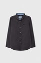 Pepe Jeans camasa de bumbac pentru copii lung gri PB302473