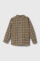 Παιδικό βαμβακερό πουκάμισο United Colors of Benetton casual κίτρινο 5X5VGQ019.P.SEASONAL