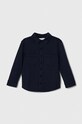 Abercrombie & Fitch cămașă și vestă lung bleumarin KI225.3049