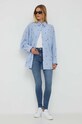 Odzież Tommy Hilfiger koszula bawełniana WW0WW38970 niebieski