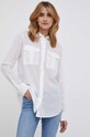 Бавовняна сорочка Lauren Ralph Lauren довгий білий 200909145