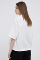 λευκό Βαμβακερή μπλούζα DKNY