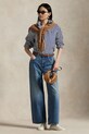 Îmbrăcăminte Polo Ralph Lauren cămașă din bumbac 211910743 albastru