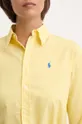Βαμβακερό πουκάμισο Polo Ralph Lauren κίτρινο