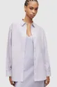 fioletowy AllSaints koszula bawełniana SASHA SHIRT