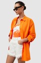 AllSaints camasa din bumbac Sasha WH027Y portocaliu AW23